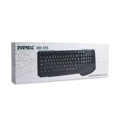 Everest Km-515 Türkçe Usb Standart Si̇yah Q Klavye+Mouse