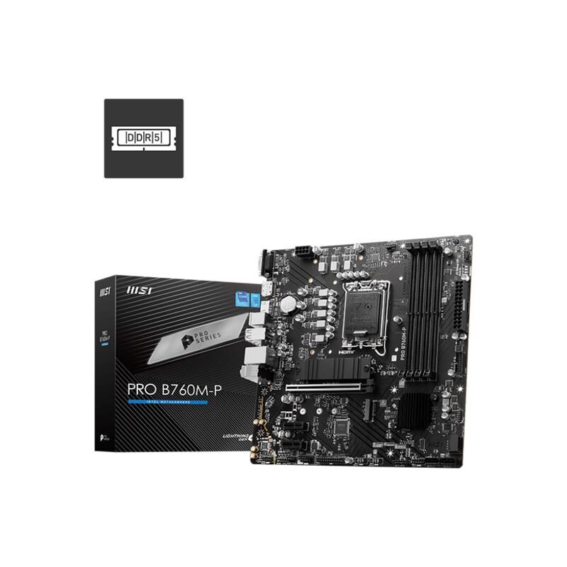 Msi Pro B760M-P Ddr5 6800Mhz 1Xvga 1Xhdmi 1Xdp 2Xm.2 Usb 3.2 Matx 1700P (12. / 13. Ve 14. Nesi̇l İşlemci̇ Uyumlu)