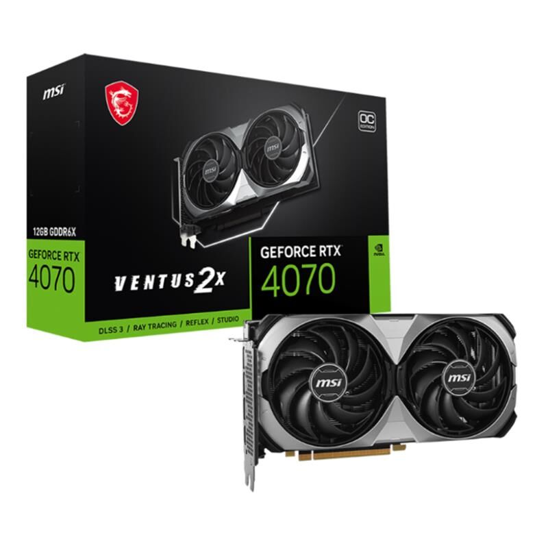 Msi Geforce Rtx4070 Ventus 2X E 12G Oc 12Gb Gddr6X 192Bit 1Xhdmi 3Xdp Ekran Karti