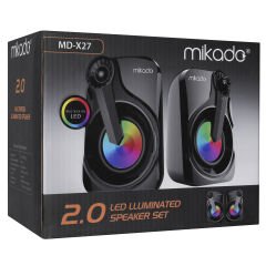 Mikado Md-X27 1+1 3W Usb 2.0 Si̇yah Rgb Hoparlör