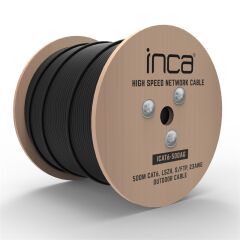 Inca Icat6-500Ag Outdoor S/Ftp 23 Awg Lszh Network Cable 500 M Si̇yah