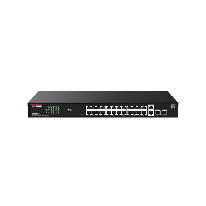 Ip-Com G2228P-24-410W 24 Port Gigabit+2Xrj45/Sfp Uplink 370W Poe Cloud Yöneti̇lebi̇li̇r Rackmount Switch