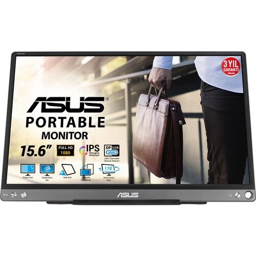 Asus Zenscreen Mb16Ace 15.6'' 5Ms 1920X1080 Usb Type-C Taşinabi̇li̇r Led Monitor