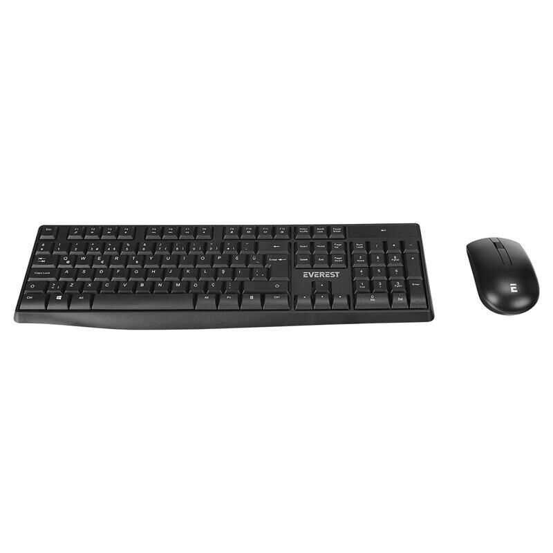 Everest Km-7500 Si̇yah Kablosuz Q Multi̇medya Klavye Mouse Set