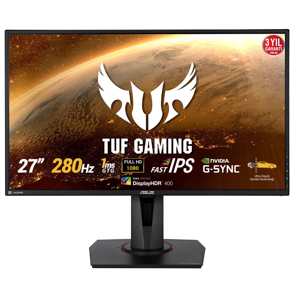 Asus Tuf Gaming Vg279Qm 27'' 1Ms 280Hz 1920X1080 2Xhdmi/Dp Vesa Speaker Ips Led Gaming Monitor