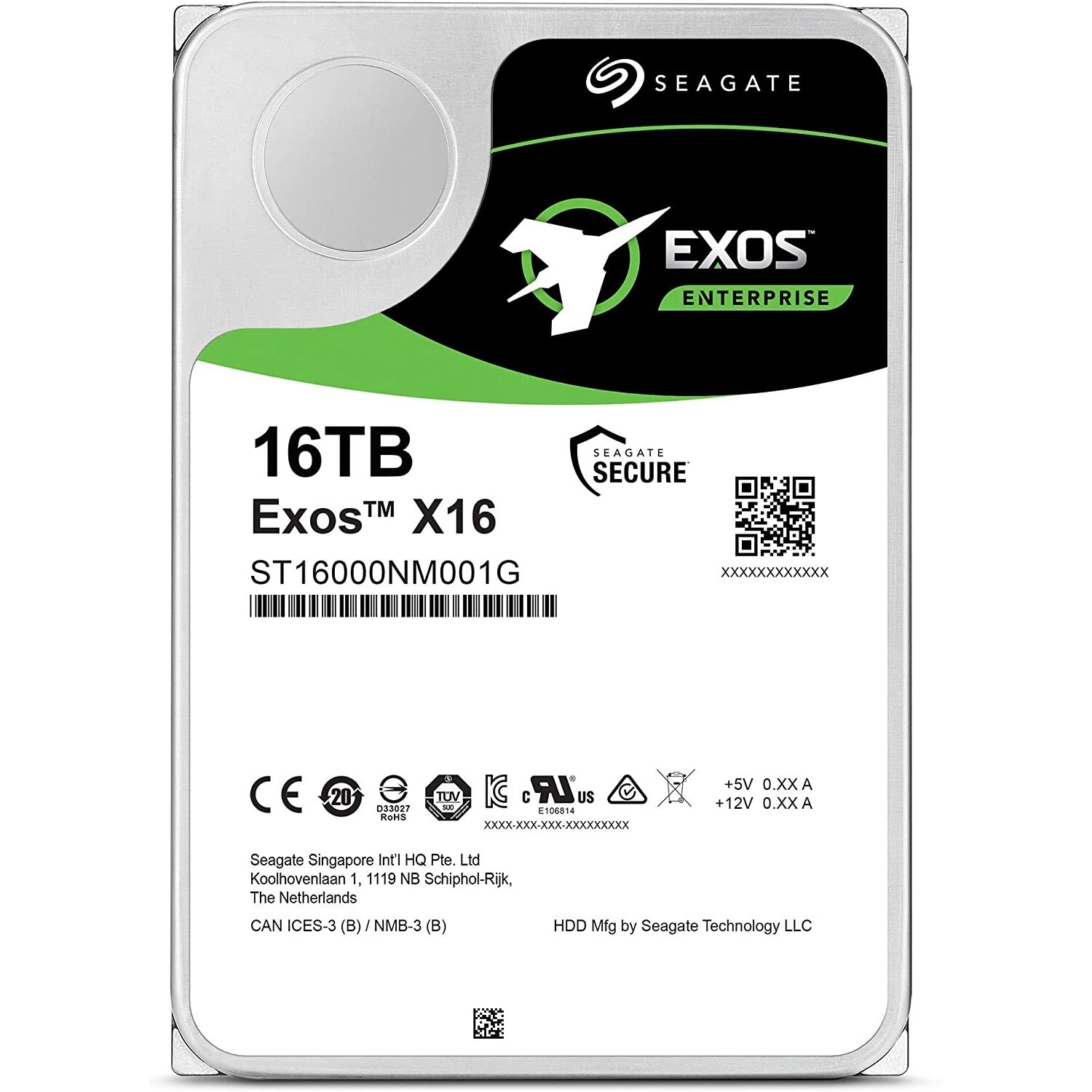 Seagate Exos X16 16Tb 7200Rpm 512E/4Kn Sata3 6Gbit/Sn St16000Nm001G Hdd