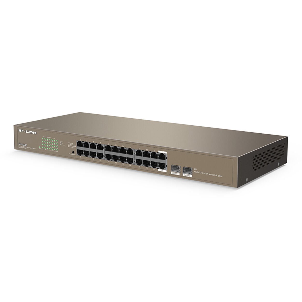 Ip-Com Ip-G1024F 24 Port 10/100/1000 2 X Sfp Yonetilemez Rack Mount Switch Metal Kasa