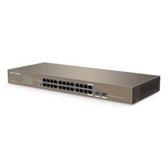 Ip-Com Ip-G1024F 24 Port 10/100/1000 2 X Sfp Yonetilemez Rack Mount Switch Metal Kasa
