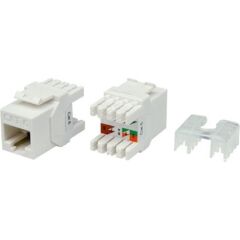 Uranium Kj-Uc6-18044 Cat6 Utp 180 Derece Keystone Jack Beyaz Renk