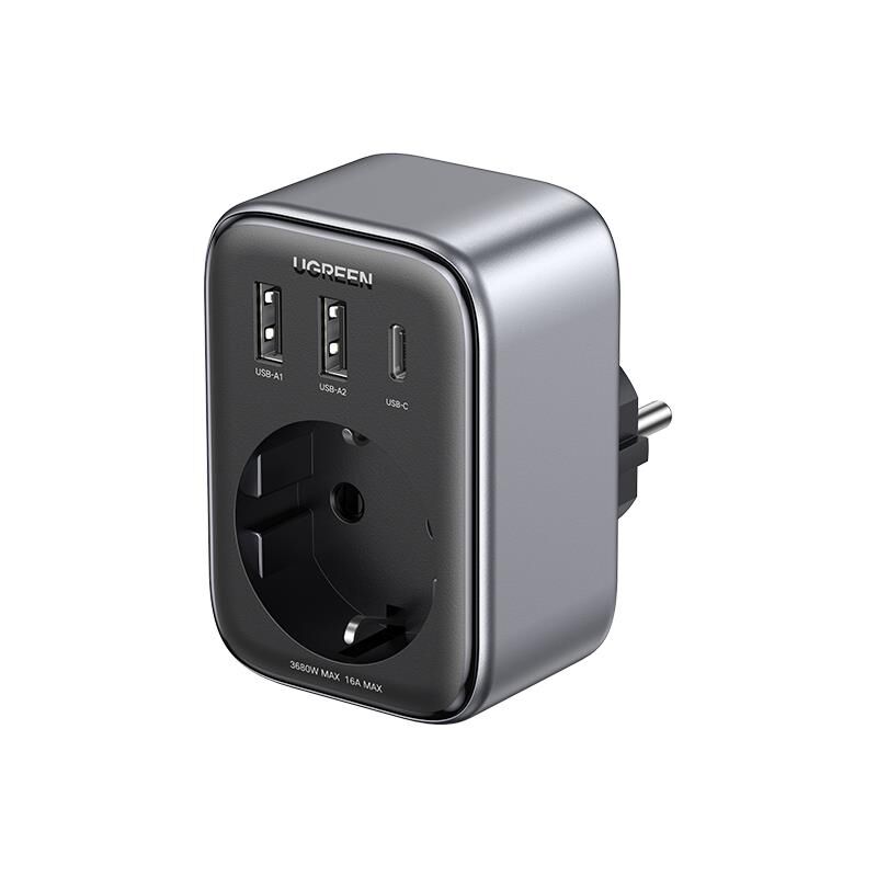 Ugreen Akim Korumali Duvar Pri̇zi̇ 2Xusb-A Type-C 30W Gan Hizli Şarj Ci̇hazi 90613