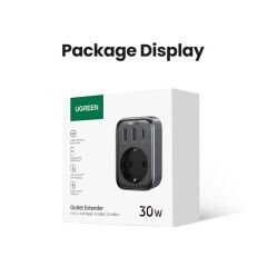 Ugreen Akim Korumali Duvar Pri̇zi̇ 2Xusb-A Type-C 30W Gan Hizli Şarj Ci̇hazi 90613
