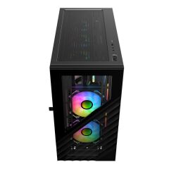 1St Player Dk D7 Si̇yah 750W 80+ 3X12Cm Argb Fan + 2X12Cm Argb Reverse Fan Temperli̇ Cam+Metal Mesh Us