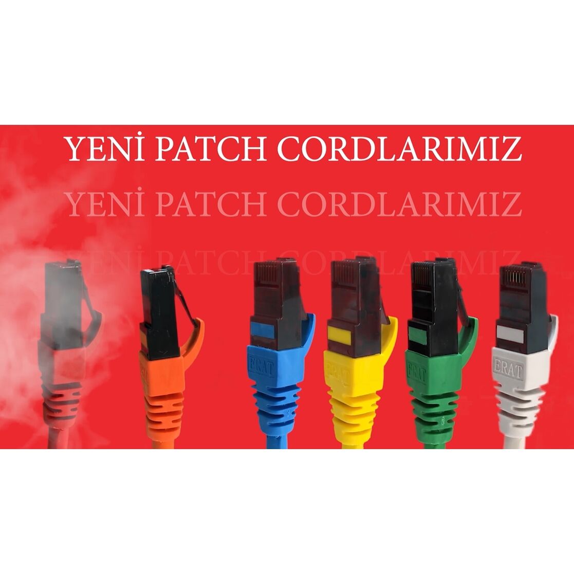 Erat Epc-250C6Ulhy.25 25Cm Utp Cat6 Patch Cord Lsoh Sari 4X2X24# 24 Awg