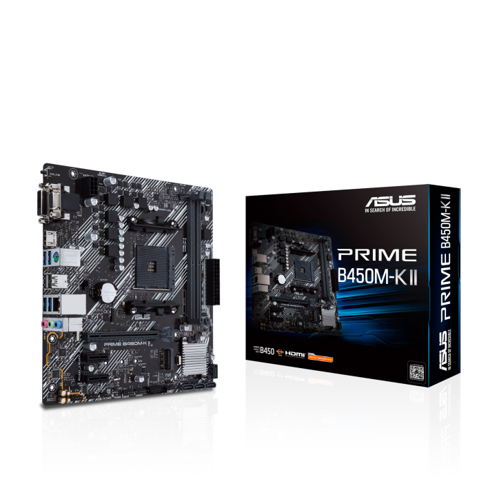 Asus Prime B450M-K Ii Ddr4 4400Mhz 1Xvga 1Xhdmi 1Xdvi 1Xm.2 Usb 3.2 Matx Am4 (2. Ve 1.Nesi̇l İşlemci̇ Uyumlu)