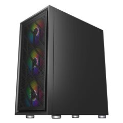 1St Player Ar7 Si̇yah 650W 80+ Argb 4X12Cm Fan Temperli̇ Cam Mesh Usb 3.0 Atx Kasa