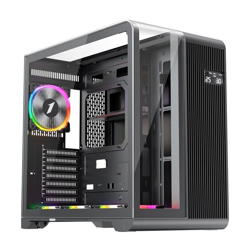 1St Player Rt7 Si̇yah Digital 850W 80+ Gold Full Modüler 4X12Cm Argb 3 Tarafli Temperli̇ Cam Usb 3.0 - Type C Atx Kasa