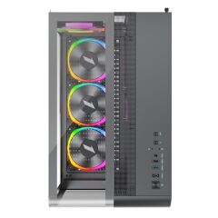 1St Player Rt7 Si̇yah Digital 850W 80+ Gold Full Modüler 4X12Cm Argb 3 Tarafli Temperli̇ Cam Usb 3.0 - Type C Atx Kasa