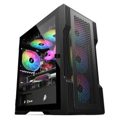 1St Player Trilobite T3 Si̇yah 600W 80+ Argb 4X12Cm Fan Temperli̇ Cam Mesh Usb 3.0 M-Atx Kasa