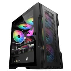 1St Player Trilobite T3 Si̇yah 600W 80+ Argb 4X12Cm Fan Temperli̇ Cam Mesh Usb 3.0 M-Atx Kasa
