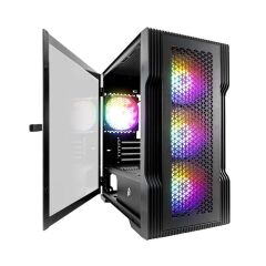 1St Player Trilobite T3 Si̇yah 600W 80+ Argb 4X12Cm Fan Temperli̇ Cam Mesh Usb 3.0 M-Atx Kasa