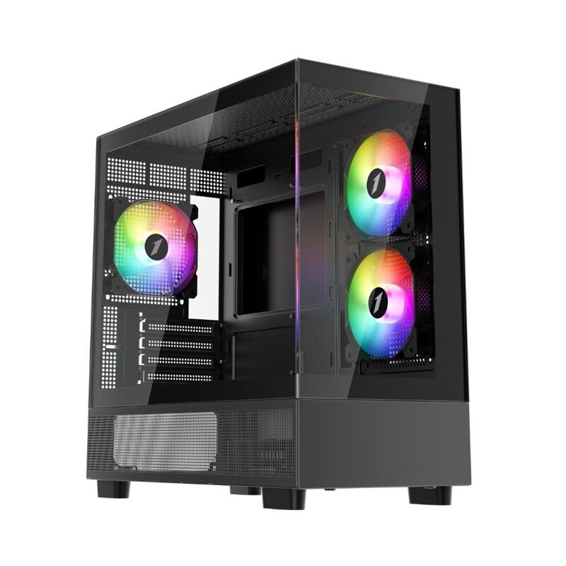1St Player Miku Mi̇5 Si̇yah 750W 80+ Atx 3.1 Silver Argb 6X12Cm Fan Temperli̇ Cam Usb 3.0 M-Atx Kasa