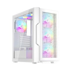 1St Player Trilobite T7 Beyaz 650W 80+ Argb 4X12Cm Fan Temperli̇ Cam Mesh Usb 3.0 Atx Kasa