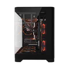1St Player Uview Uv6 Si̇yah 750W 80+ Silver Atx 3.1 Argb 3X12Cm Fan Panorami̇k Temperli̇ Cam Usb 3.0 M-