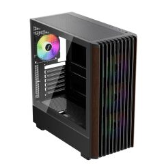 1St Player Wd5 Si̇yah 750W 80+ Silver Atx 3.1 Argb 4X12Cm Fan Temperli̇ Cam Usb 3.0 Atx Kasa