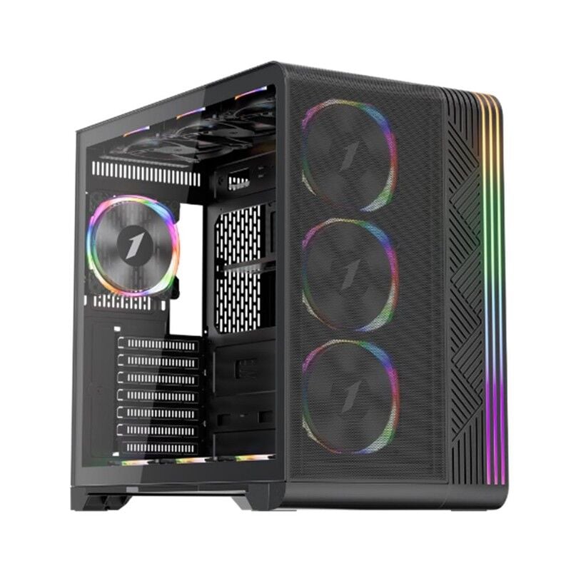 1St Player Vt7 Si̇yah 850W 80+ Silver Atx 3.1 Argb 4X12Cm Fan Temperli̇ Cam Usb 3.0 Atx Kasa