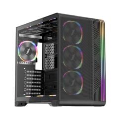 1St Player Vt7 Si̇yah 850W 80+ Silver Atx 3.1 Argb 4X12Cm Fan Temperli̇ Cam Usb 3.0 Atx Kasa