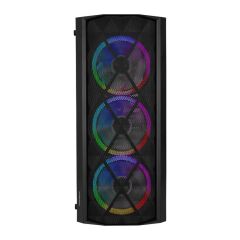 Everest Bumpy Psu Yok 4*12Cm Argb Fanli Tempered Camli Gaming Kasa