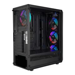Everest Bumpy Psu Yok 4*12Cm Argb Fanli Tempered Camli Gaming Kasa