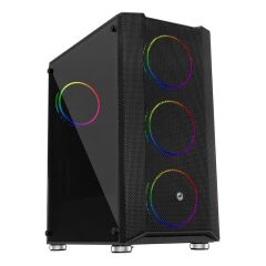Frisby Fc-9405G 650W 80+ 4X120Mm Dual Ring Rgb Fan Usb 3.0 Mi̇di̇ Tower Si̇yah Kasa