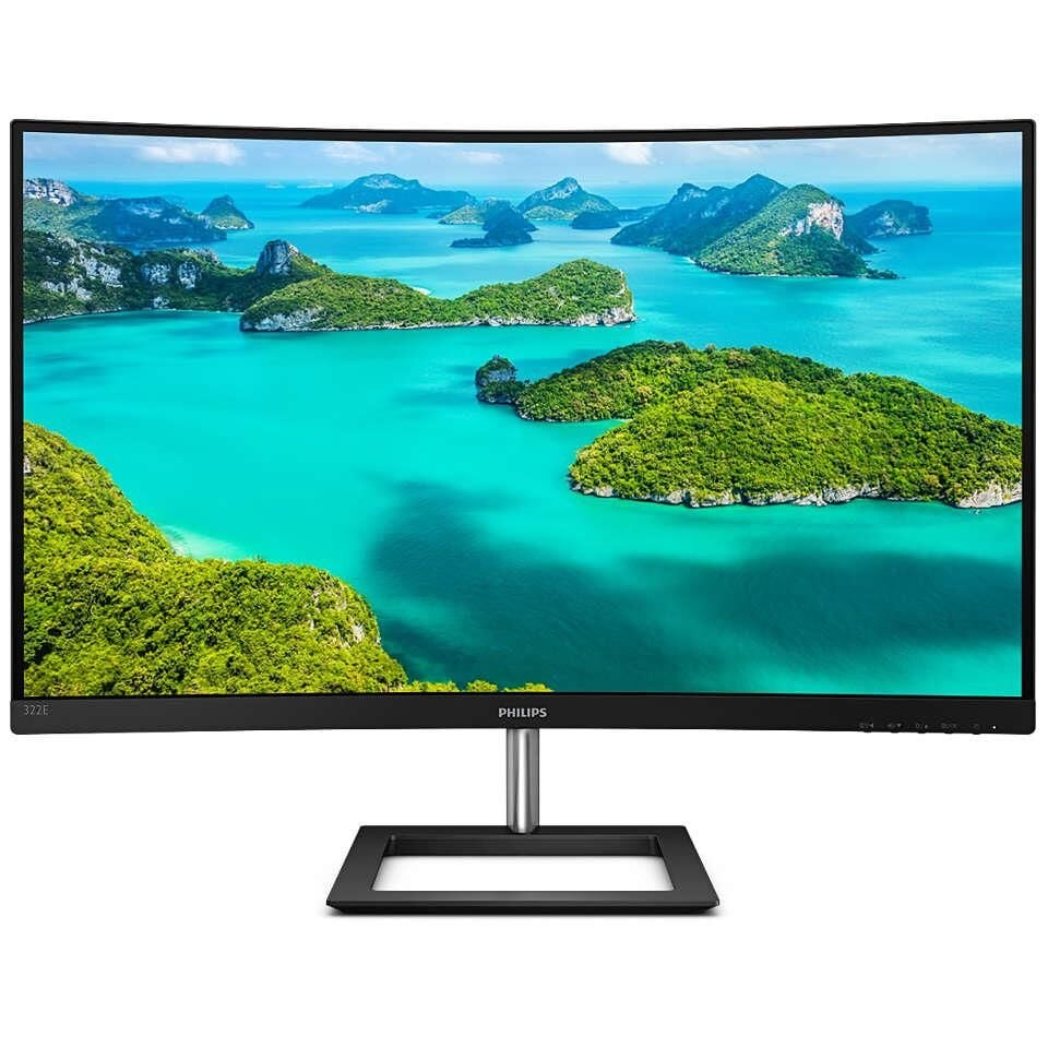 31.5 Philips 322E1C/00 4Ms 75Mhz 1Xvga 1Xhdmi 1Xdp Fhd 1920X1080 Curved Vesa Si̇yah