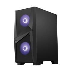 Msi Mag Forge 100M Temperli Cam 2X120Mm 1X120Mm Argb Fan Psu Yok Gaming Si̇yah Kasa