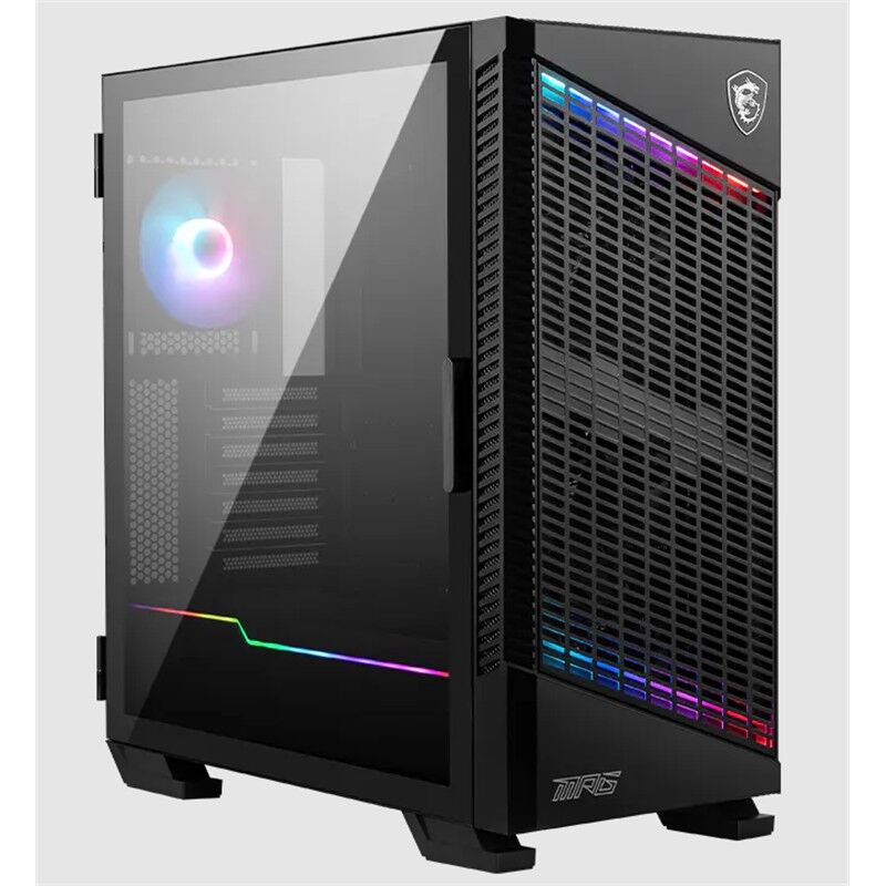 Msi Mpg Velox 100P Airflow Temperli̇ Cam Argb Fan Psu Yok Matx Gaming Kasa