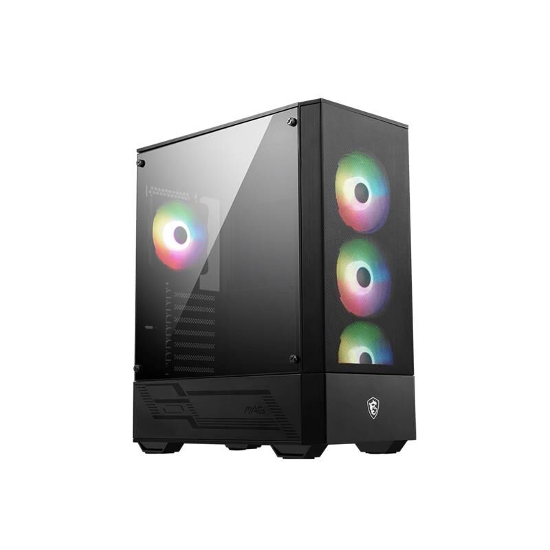 Msi Mag Forge 112R Temperli Cam 3X120Mm 1X120Mm Argb Fan Psu Yok Atx Gaming Kasa