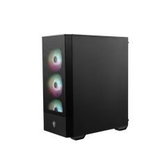 Msi Mag Forge 112R Temperli Cam 3X120Mm 1X120Mm Argb Fan Psu Yok Atx Gaming Kasa