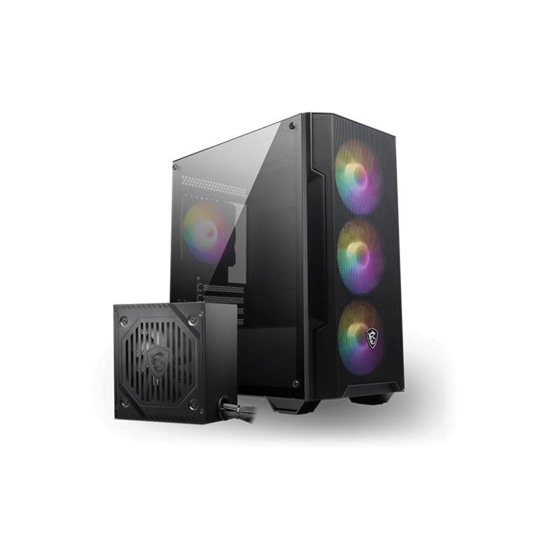 Msi Mag Forge M100A D60 600W 80+ Akri̇li̇k Yan Panel 3X120Mm 1X120Mm Argb Bronze Matx Gaming Kasa