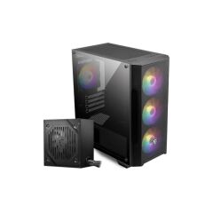 Msi Mag Forge M100A D60 600W 80+ Akri̇li̇k Yan Panel 3X120Mm 1X120Mm Argb Bronze Matx Gaming Kasa