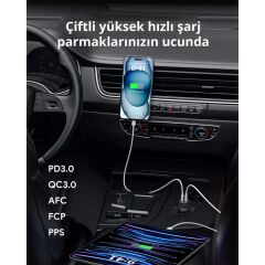 Aukey Cc-Y23-Bk 65W 2* Type-C Pd Araç Şarj Ci̇hazi