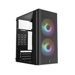Frisby Fc-8970G 300W 2X Rainbow Fan Mini Tower Gami̇ng Si̇yah Kasa