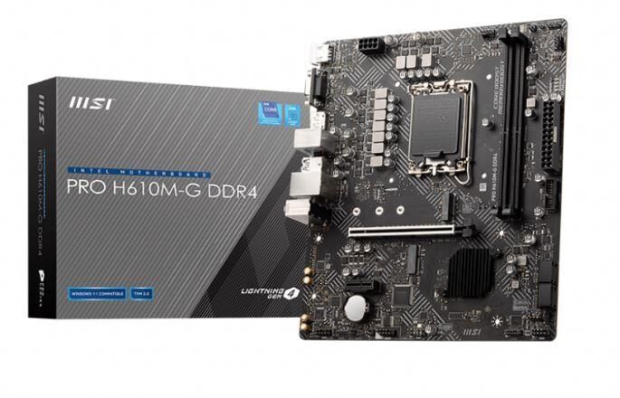 Msi Pro H610M-G Ddr4 3200Mhz 1Xvga 1Xhdmi 1Xdp 1Xm.2 Usb 3.2 Matx 1700P (12. / 13. Ve 14. Nesi̇l İşlemci̇ Uyumlu)