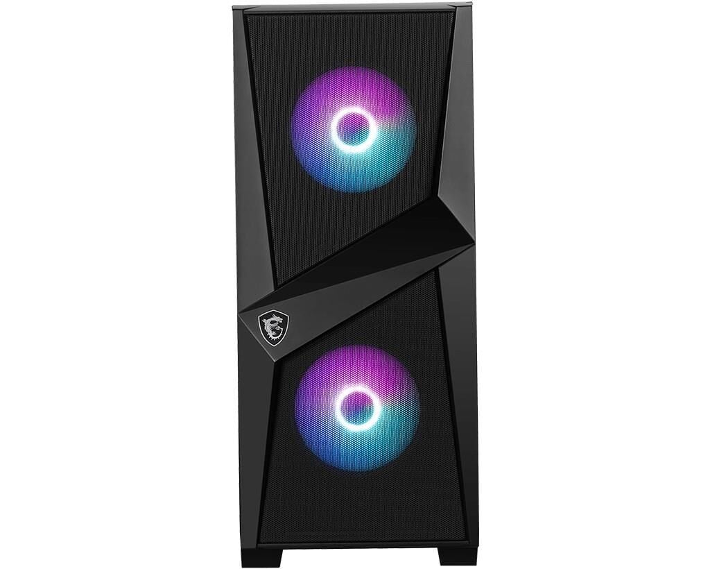 Msi Mag Forge 100R Temperli Cam Argb Psu Yok 2X120Mm 1X120Mm Gaming Atx Kasa Si̇yah