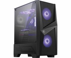 Msi Mag Forge 100M Temperli Cam 2X120Mm 1X120Mm Argb Fan Psu Yok Gaming Si̇yah Kasa