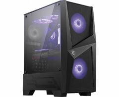 Msi Mag Forge 100M Temperli Cam 2X120Mm 1X120Mm Argb Fan Psu Yok Gaming Si̇yah Kasa