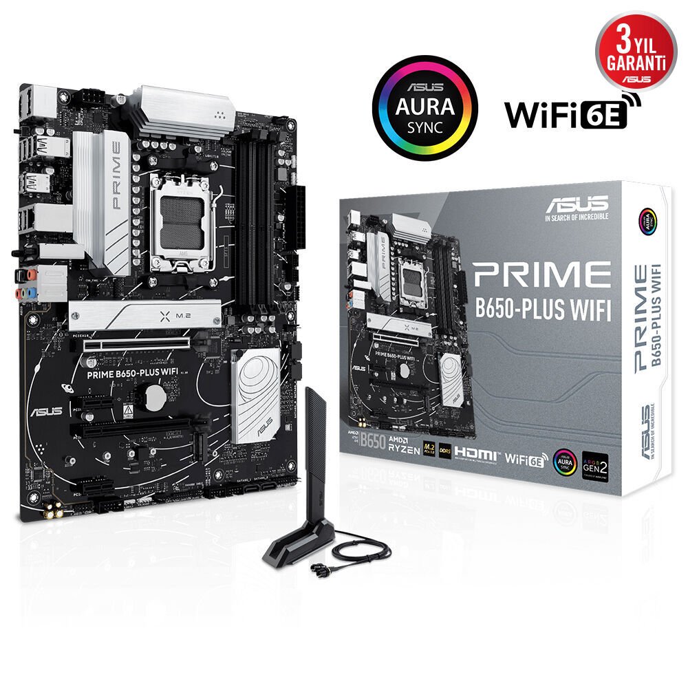 Asus Prime B650-Plus Wifi 4Xddr5 Dp/Hdmi 2Xm.2 Am5 Anakart