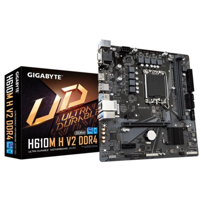 Gigabyte H610M-H-V2 Ddr4 3200Mhz 1Xvga 1Xhdmi 1Xm.2 Usb 3.2 Matx 1700P (12. / 13. Ve 14. Nesi̇l İşlemci̇ Uyumlu)