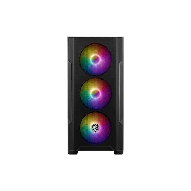 Msi Mag Forge M100A Akri̇li̇k Yan Panel 3X120Mm 1X120Mm Argb Fan Psu Yok Matx Gaming Kasa