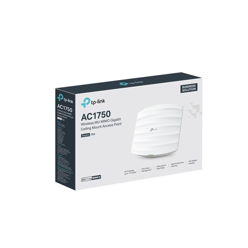 Tp-Link Festa F52 1 Port Gigabit 2.4/5Ghz 1317Mbps Ax1350 Wifi5 Poe Cloud Yonetilebilir Access Point(Adaptörlü)